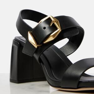 Jimmy Choo Hawke 70 Black Gold EU 35 MSRP $895